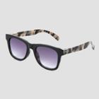 Women's Tortoise Shell Print Surf Sunglasses - Universal Thread Black