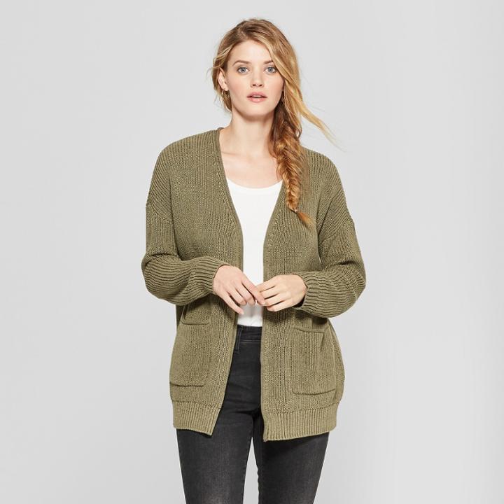 Women's Open Layering Cardigan - Universal Thread Olive (green)