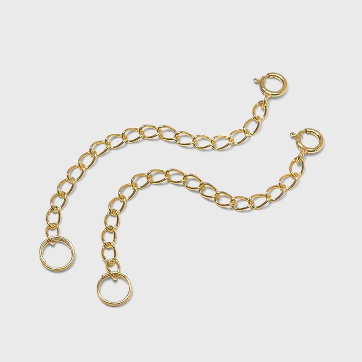 Distributed By Target Women's Chain Extender Sterling Silver 2 Pc- Gold Toned