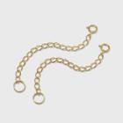 Distributed By Target Women's Chain Extender Sterling Silver 2 Pc- Gold Toned
