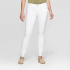 Women's Mid-rise Stain Repel Skinny Jeans - Universal Thread White