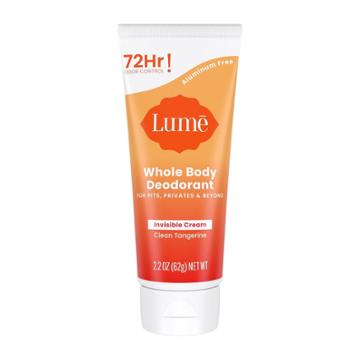 Lume Whole Body Invisible Cream Tube Deodorant - Clean Tangerine