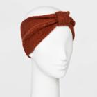 Women's Rib Stitch Knit Headband - A New Day Brown, Fall Brown