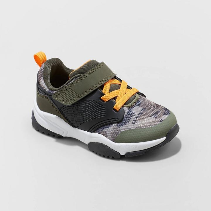 Toddler Ari Mesh Wide Width Apparel Sneakers - Cat & Jack Green Camo