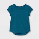 Toddler Girls' Sparkle Short Sleeve T-shirt - Cat & Jack Teal
