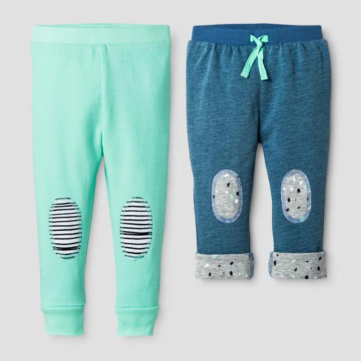 Oh Joy! Baby Denim/mint 2pk Pants Set - Green