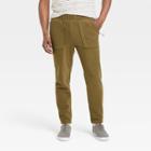 Men's Regular Fit Tapered Polar Fleece Jogger Pants - Goodfellow & Co Forest Green