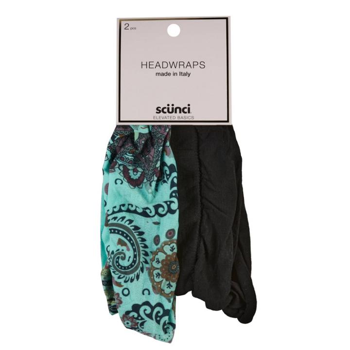 Scunci Printed And Solid Hosiery Headwraps