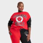 Women's Nba Chicago Bulls Plus Size Colorblock Graphic Sweatshirt - Red