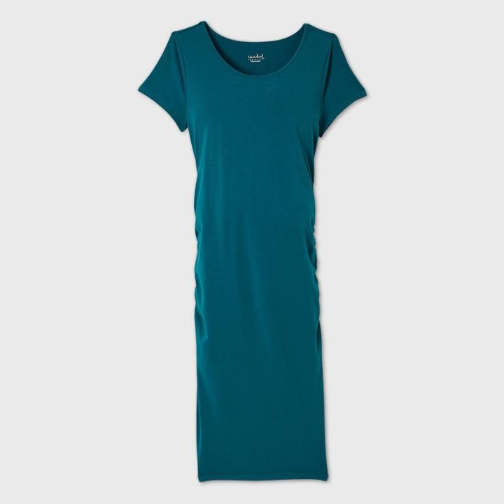 Short Sleeve T-shirt Maternity Dress - Isabel Maternity By Ingrid & Isabel Blue