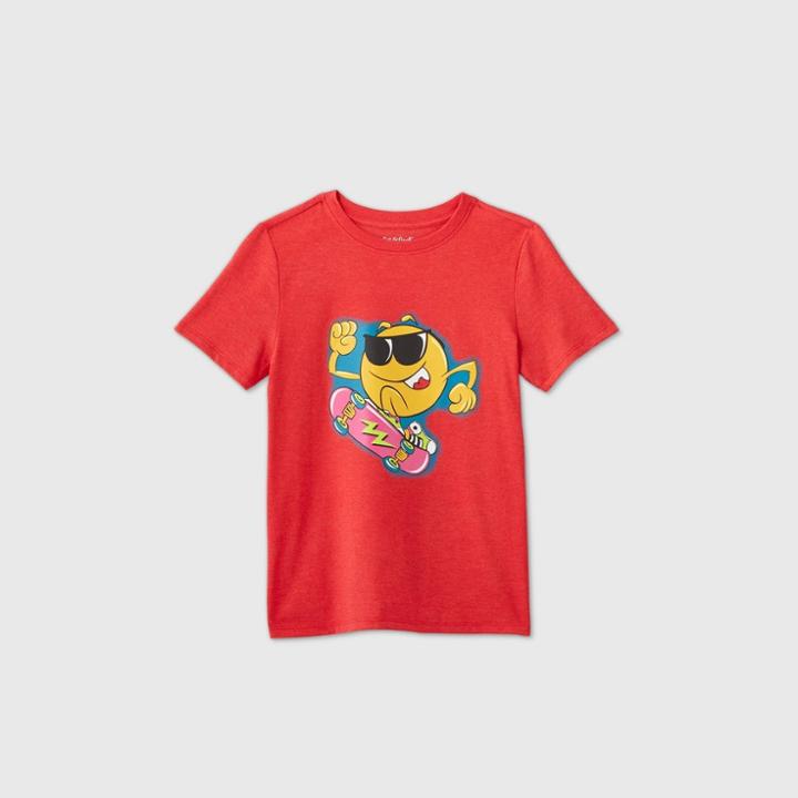 Petiteboys' Short Sleeve 'emoji Skateboarders' Graphic T-shirt - Cat & Jack Red