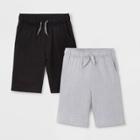 Boys' Pull-on Knit Shorts - Cat & Jack Black/gray Xs, Boy's, Black Gray