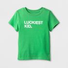 Kids' Short Sleeve Luckiest Kid St. Patrick's Day T-shirt - Cat & Jack Green
