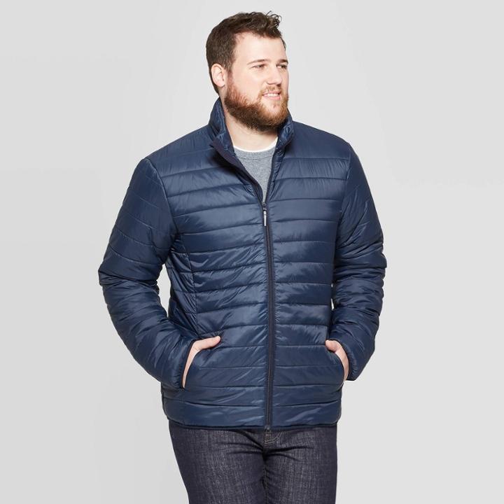 Men's Tall Puffer Jacket - Goodfellow & Co Navy