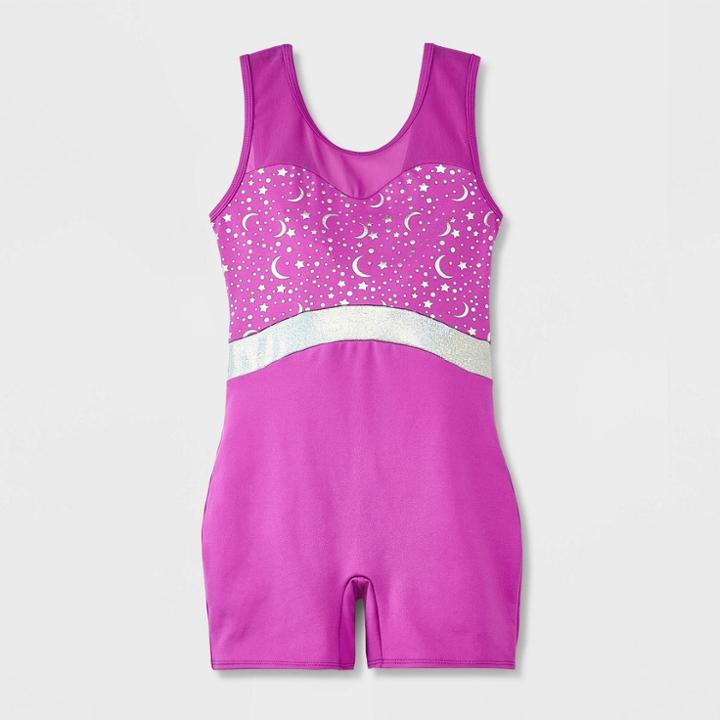 Girls' Gymnastics Celestial Pull-on Biketard- Cat & Jack Magenta