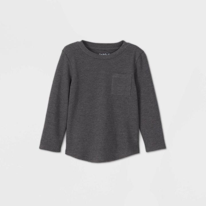 Toddler Boys' Ottoman Knit T-shirt - Cat & Jack Gray