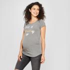 Maternity Due In January Short Sleeve Graphic T-shirt - Grayson Threads Charcoal Gray S, Infant Girl's