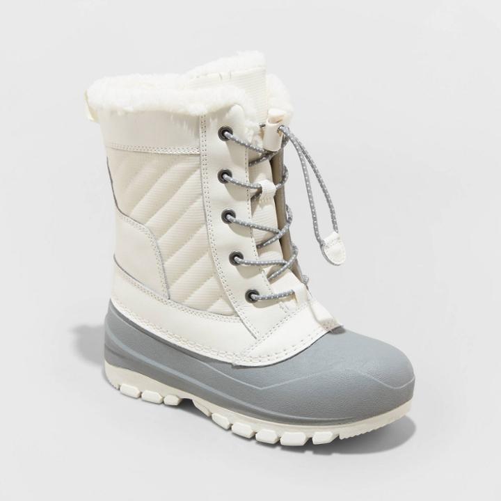 Kids' Skylar Lace-up Winter Boots - All In Motion Cream