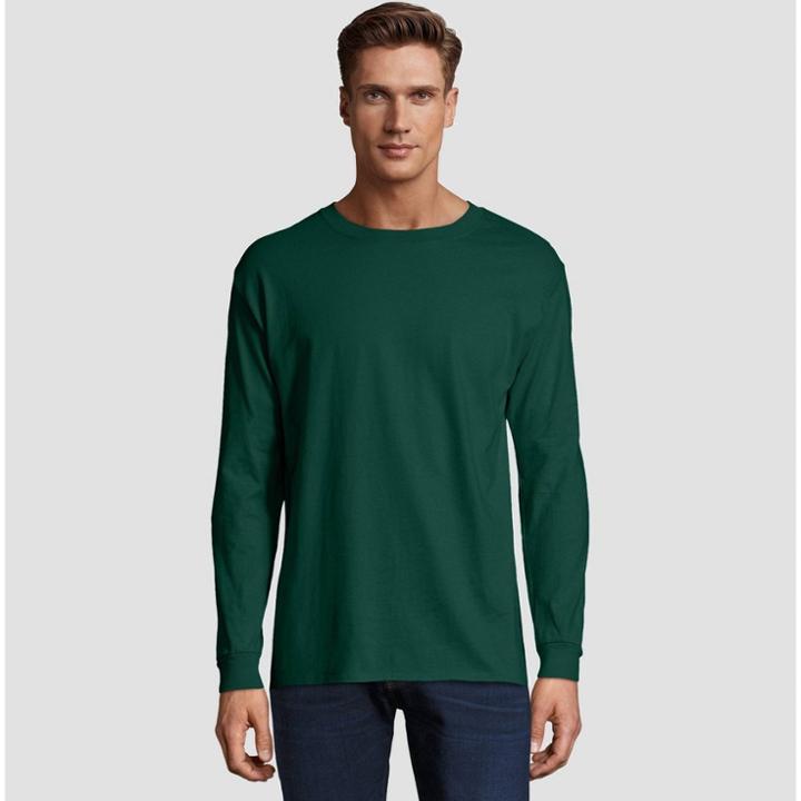 Hanes Men's Long Sleeve Beefy T-shirt - Forest