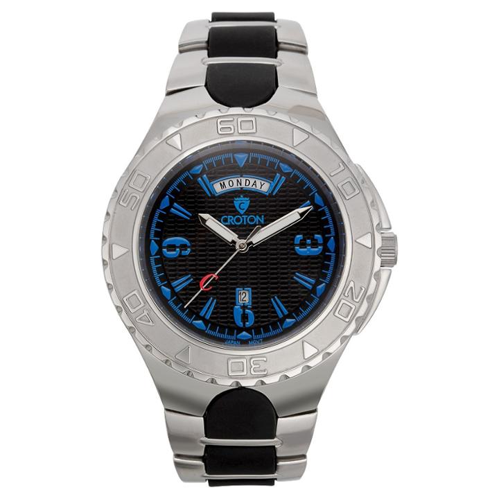 Men's Croton Analog Watch - Two Tone With Blue