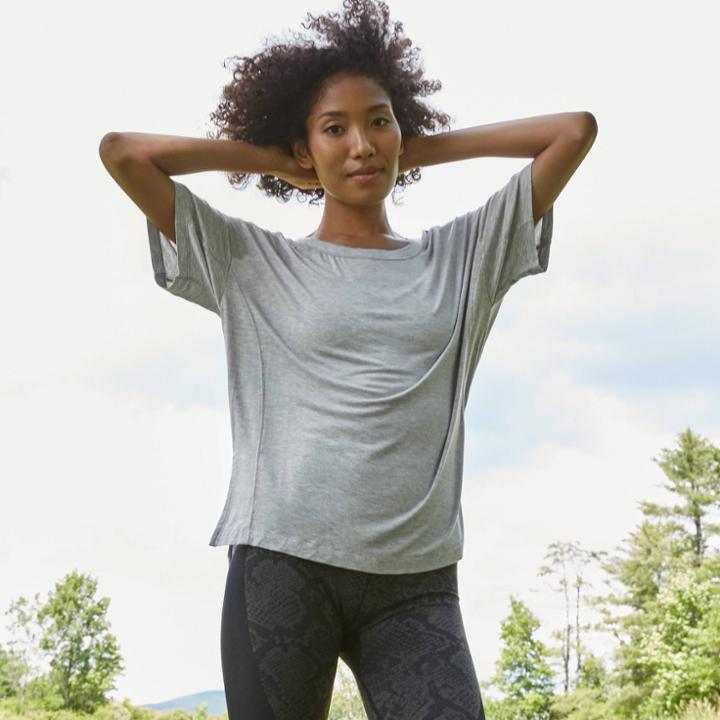 Women's Short Sleeve Top - Joylab Heather Gray