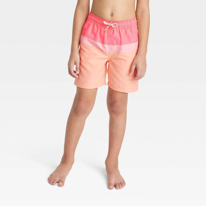 Boys' Striped Colorblock Swim Trunks - Cat & Jack