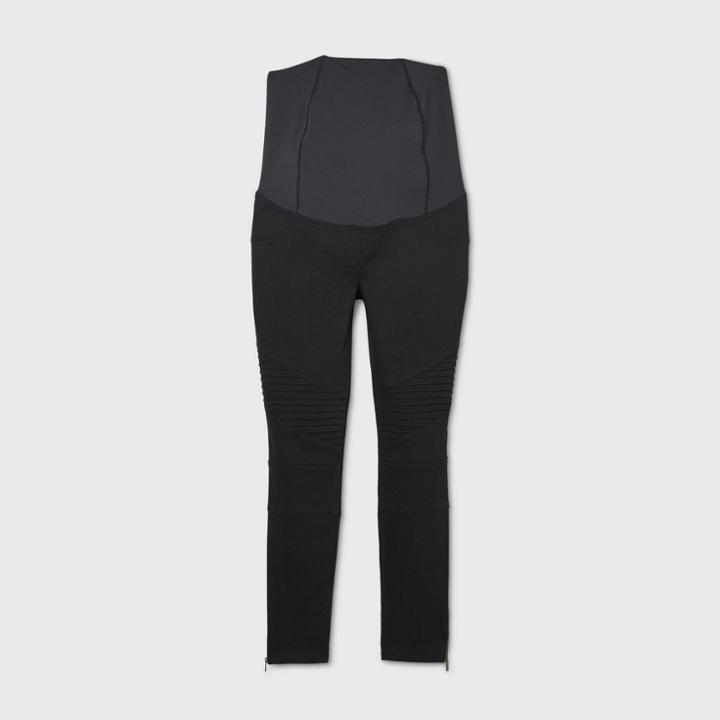 Maternity Crossover Panel Utility Jeggings - Isabel Maternity By Ingrid & Isabel Black