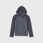 Boys' Doubleknit Hooded Long Sleeve T-shirt - Cat & Jack Gray