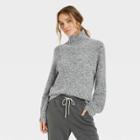Women's Mock Turtleneck Seam Front Pullover Sweater - Universal Thread Gray
