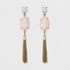 Sugarfix By Baublebar Gemstone Drop Earrings With Tassels - Pink, Girl's