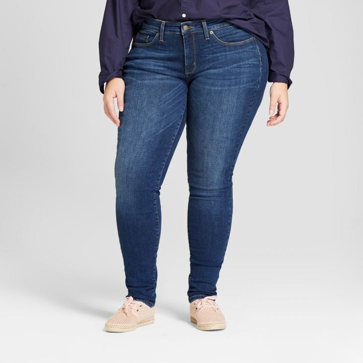 Target Women's Plus Size Curvy Skinny Jeans - Universal Thread Dark Wash
