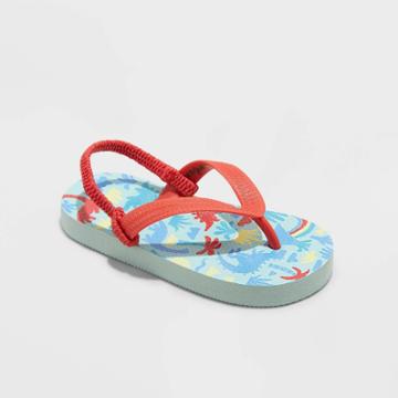 Toddler Adrian Slip-on Flip Flop Sandals - Cat & Jack Blue/red