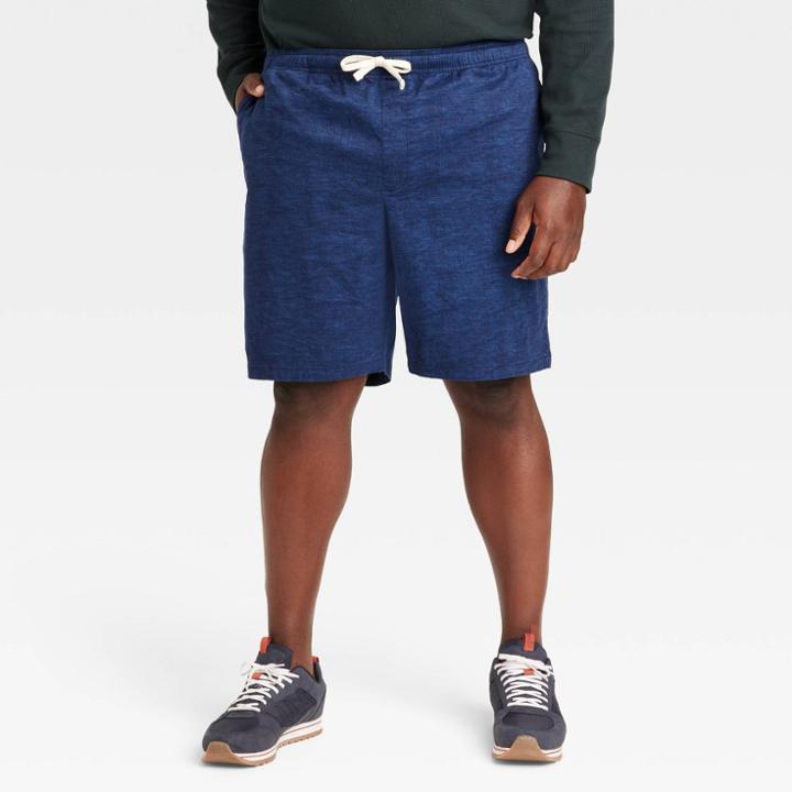 Men's Big & Tall 8 Regular Fit Pull-on Shorts - Goodfellow & Co Blue