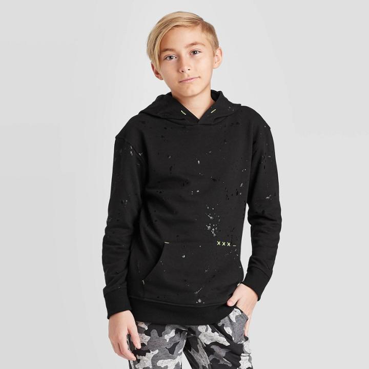 Boys' Long Sleeve Knit Sweatshirt - Art Class Black