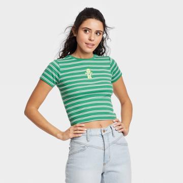 Care Bears Women's Care Bear Short Sleeve Graphic T-shirt - Green