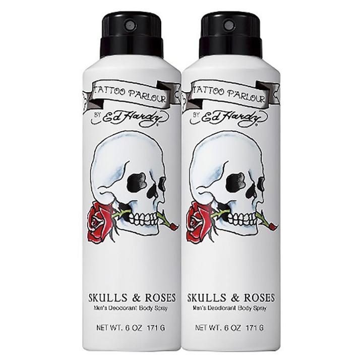Skulls & Roses By Ed Hardy Aerosol Body Spray Men's Cologne