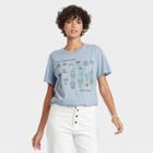 Zoe+liv Women's Enough Plants Short Sleeve Graphic T-shirt - Blue