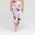 Women's Floral Print Everyday High-waisted Capri Leggings 20 - C9 Champion White