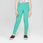 Girls' Sparkle Leggings - Cat & Jack Green M, Iridescent Green