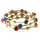 Women's Zirconite Beads Spiral Bracelet,
