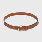 Women's Round Buckle Belt - A New Day Papaya