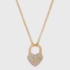 Sugarfix By Baublebar Crystal Heart Locket Pendant Necklace - Gold