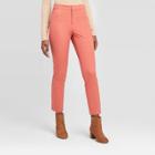 Women's High-rise Skinny Ankle Pants - A New Day Coral 0, Women's, Pink