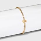 Gold Plated Cubic Zirconia Initial 's' Tennis Bracelet - A New Day Gold