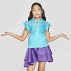 Girls' Nickelodeon Jojo's Closet Sequin Zip-up Sweatshirt - Turquoise
