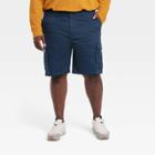 Men's Big & Tall 11 Relaxed Fit Cargo Shorts - Goodfellow & Co Blue