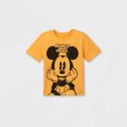 Disney Toddler Boys' Mickey Mouse Short Sleeve Graphic T-shirt - Gold