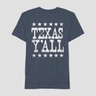Men's Short Sleeve Texas Ya'll Graphic T-shirt - Awake Navy
