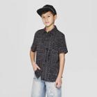 Boys' Short Sleeve Button-down Shirt - Art Class Charcoal