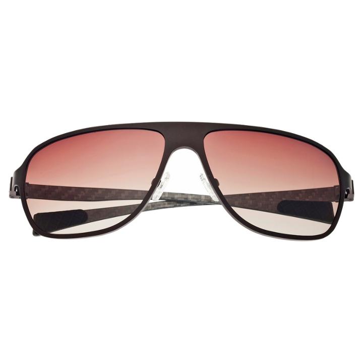 Breed Men's Atmosphere Polarized Sunglasses With Titanium Frame And Carbon Fiber Arms - Brown/brown